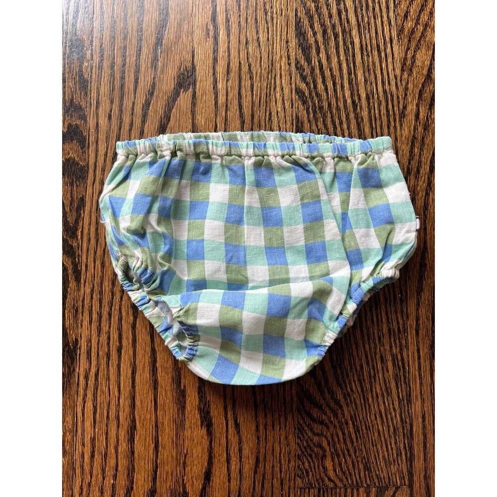 Oeuf Baby Linen Set - Moss/Gingham (6-12M) - Picture 5 of 8